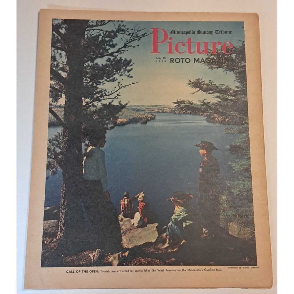 Picture Roto Magazine Minneapolis Sunday Tribune 5/30/1954 Lakes Judy Garland